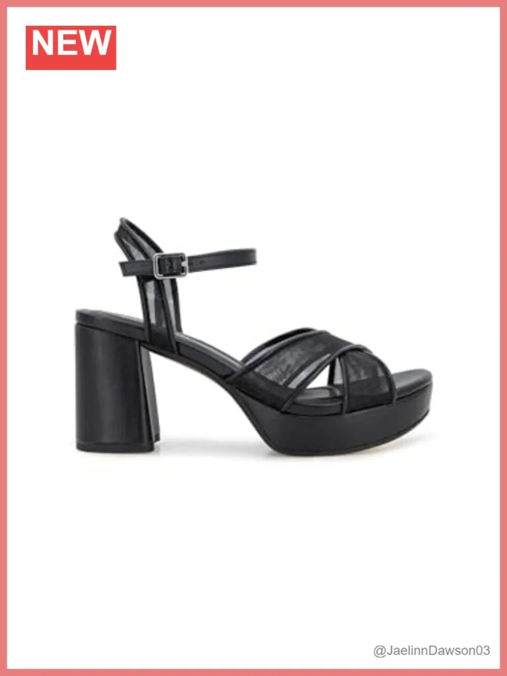 Kenneth Cole Reaction Women's Reeva Mesh Heeled Sandals Block Heel